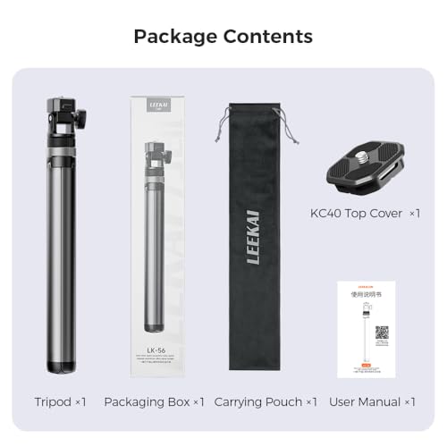 Leekai Auto Pop-Up Light Stand, 83.9''/213cm Aluminum Alloy Adjustable Tripod, Extendable Camera Phone Tripod with Extra 1/4" Screw for Travel, DSLR Camera, Ring Light, Video Rig, Max Load 20 lbs