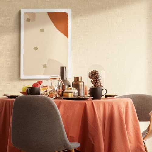 WADILE Grasscloth Peel and Stick Wallpaper 15.7in x 196.8in, Textured Contact Paper for Cabinets, Faux Linen Wall Paper Pull and Stick, Fabric Vinyl Wallpaper Self Adhesive Beige - color: Beige, size: 15.7" x 196.8"