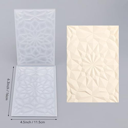Briartw 3D Embossing Folder for Card Making Adding Textured Detail to Paper Crafting 6.3x4.5inch Clear Texture Plate Perfect for Heavyweight Cardstock (≥250gsm/92lb),Low-Poly Art Texture Template - color: Low-Poly Art