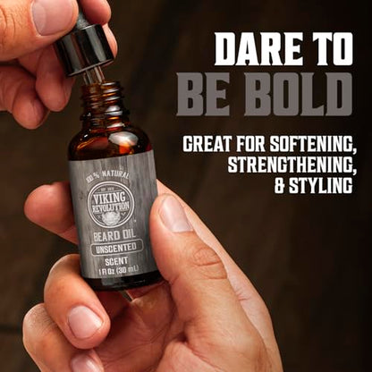 Viking Revolution - Ultimate Beard Kit - Beard Grooming Kit with Beard Brush, Beard Comb, Beard Balm, Beard Oil, Beard & Moustache Scissors - Gifts for Men - size: 5 Piece Set