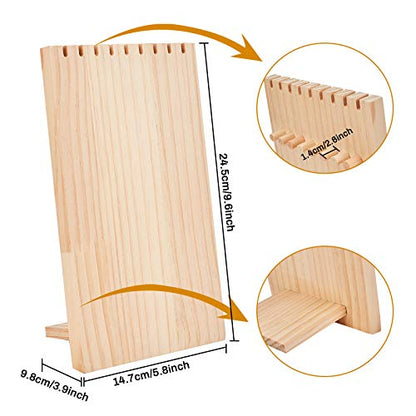AHANDMAKER Wood Necklace Holder, 9.6 Inch Wooden Plank Necklace Jewelry Display Stand, Detachable Wooden Jewelry Organizer Stand, Necklace Display Stand, Ornament Display for Home Bedroom Decoration