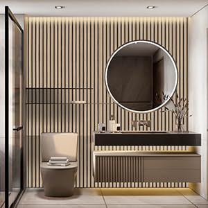 Peel and Stick Wood Slat Wallpaper - 17.5" x 750" Self-Adhesive Wood Panel for Walls Easy DIY Wall Decor Brown Faux Wood Contact Paper Removable Wall Covering for Bedroom, Living Room, Office - color: Dark Brown, size: 17.5" x 750"