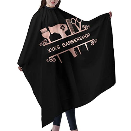 Custom Waterproof Barber Cape Personalized Text Barber Shop Salon Cape for Men Customized Hair Cutting Cape - color: Barber Shop