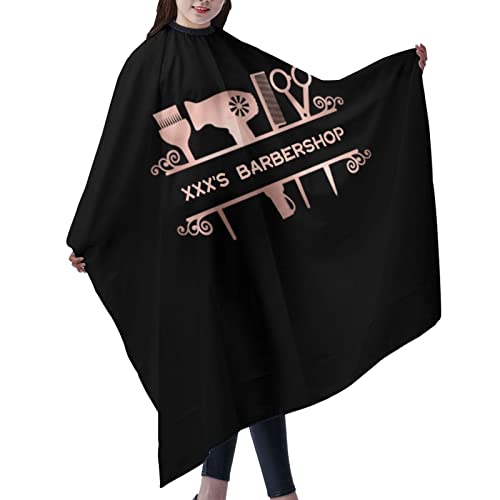 Custom Waterproof Barber Cape Personalized Text Barber Shop Salon Cape for Men Customized Hair Cutting Cape - color: Barber Shop