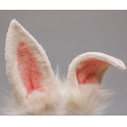 Faylay Bunny Ear Women Rabbit Ear Faux Fur Headband Cosplay Headwear - color: Rbte-pink