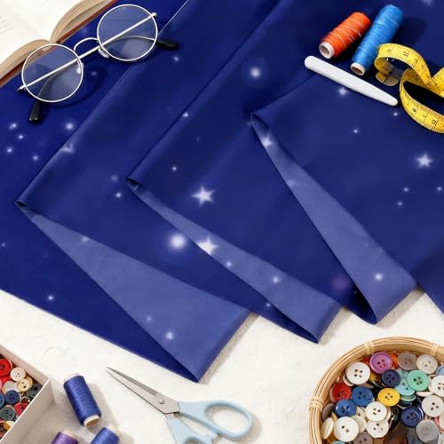 120x47 in Bulletin Board Fabric Background Back to School Classroom Decoration Large Polyester Photography Backdrop for Class Home Office Wall Decor Pillows Curtains Crafts Starry - style: Blue Night Sky