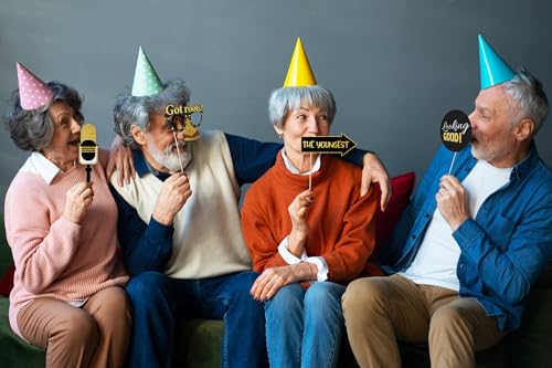 Hilarious 17Pcs Family Reunion Photo Booth Props Funny Family Gathering Party Photobooth Props Family Tree Reunion Selfie Props with Sticks for Home Gathering Party We are Family Party Supplies