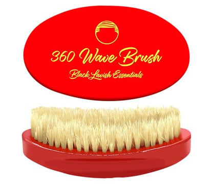 Men’s Hair Brush, Build Deeper Waves, Soft and Hard Boar Bristle Curved Wave Brush, Perfect for Styling Hair (Soft Brush, Red) - color: Red, size: Soft Brush