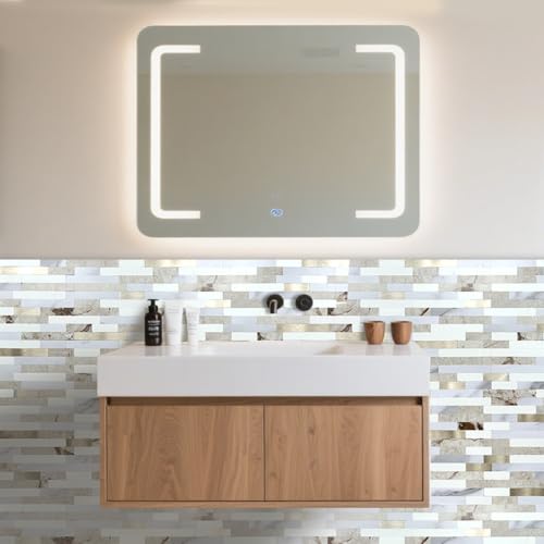 AULIGET 2 Sheets Faux Stone Peel and Stick Backsplash, Beige & White Marble Look PVC Wall Tile Stick on Backsplash for Kitchen and Bathroom - color: Beige & White Marble + Metal Gold, size: 2 Sheets, 6"x12"x0.12"