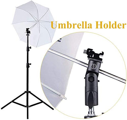 FOTYRIG Camera Speedlite Mount Flash Stand Bracket Umbrella Holder Shoe Mount Compatible with Nikon Pentax Olympus Nissin Metz and Other Speedlite Flashes E Type-2 Pack