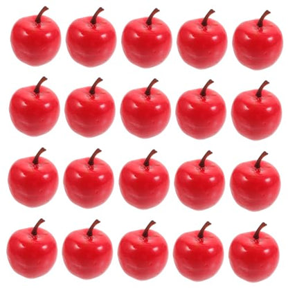 20Pcs Mini Model Realistic Simulation Artificial Fruit Decor for Home Party and Photography Props Lifelike Faux Ornament for Desktop Display