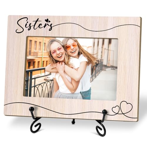 Sisters Picture Frame, Frame Gifts For Women Family Friend, Sister Gifts For Birthday Christmas Keepsake, 4x6 Photo Frame for Tabletop Display Desk Decor - 06 - color: Frame06