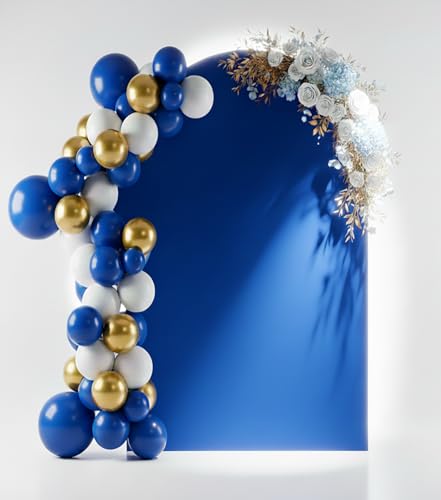 Double Sided 7.2FT Royal Blue Arch Backdrop Cover Spandex Fitted Stretchy Arch Covers for Wedding Birthday Party Bridal Baby Shower Ceremony - color: Royal Blue, size: 7.2FT