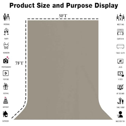 5x7FT Gray Screen Backdrop Photo Background, Pure Grey Color, Professional Photography Video Studio, Events, Streaming, Games, Live Streaming, Video Shooting - color: Grey, size: 5x7ft