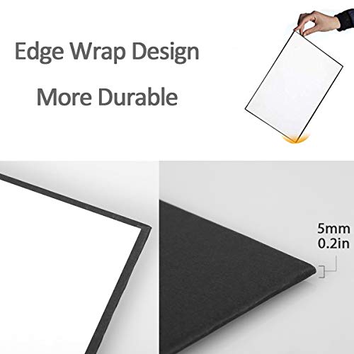 Meking 3 in 1 Photography Reflector Cardboard, 12 x 8 inch Folding Light Diffuser Board for Still Life, Product and Food Photo Shooting - Black, Silver and White, 2 Pack - size: 2Pcs A4 Black Silver White