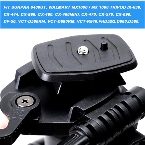 35mm (1-3/8") Quick Release Plate, Universal Tripod Mount Adapter with Anti-Twist Lock for 35x35mm Square Socket Tripod Heads - size: 35 MM