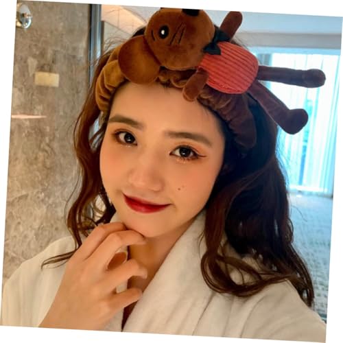 ARTIBETTER Washing Face Hairband Cute Cartoon Mouse Headband Makeup Skincare Head Wrap for Women Birthday Photography Props