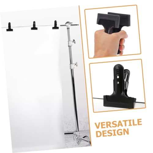 Homoyoyo 4pcs Backdrop Fixing Clamps Heavy Duty Clips for Photography Backgrounds Background Cloth Holders for Studio Use