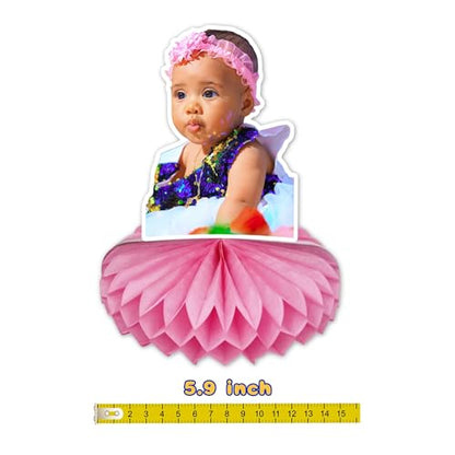 Custom Honeycomb Centerpiece with Photo Logo Text, Centerpiece Table Decorations for Party Birthday Decorations