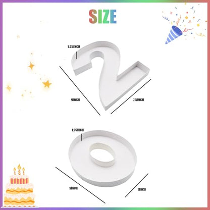 Charcuterie Cardboard Number Fillable Shaped Treat Decorative Box Anniversary Birthday Table Centerpiece (20 Style, 9inch) - size: 9inch, style: 20 Style