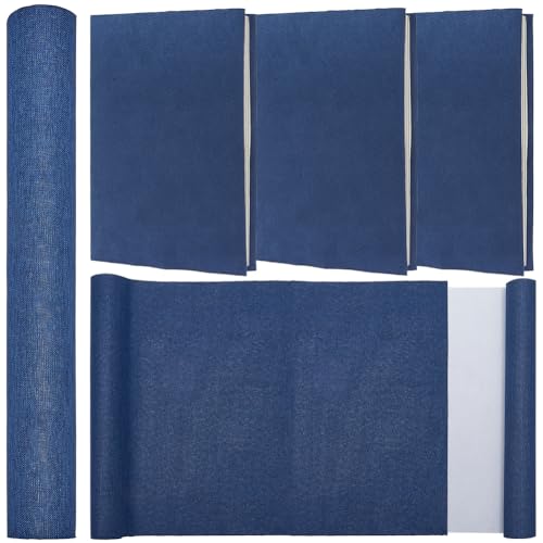 CRASPIRE 51 x 11.8 Linen Book Cloth Sailor Blue for A4-A8 Book Binding Fabric Surface Paper Backed Bookcover Album Scrapbooking Archival DIY Covering Protector Bookcloth Bookbinding Supplies - color: Sailor Blue