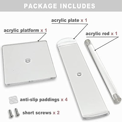 Acrylic Headband Holder, Hair Accessories Organizer Clear Stand for Girls - style: 1 Tier