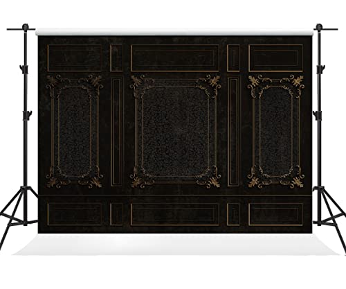 Kate 10×10ft Black Vintage Backdrop Photography Interior Abstract Background Photo Studio Props for Photographer Pictures Video - size: 10×10ft