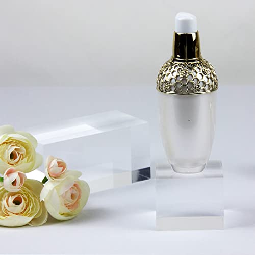 Clear Polished Acrylic Cube Cylinder Round Photo Props, Transparent Solid Acrylic Display Blocks for Photography Boutique Jewelry Cosmetic Crafts Closet Show, 4 Pcs (Transparent Cube) - color: Transparent Cube