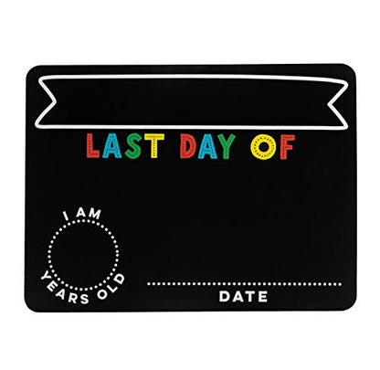 Kate & Milo Reusable Photo Sharing Prop, Back to School Chalkboard Sign to Commemorate The First or Last Day, for Kids, Boys and Girls - style: School Days Chalkboard