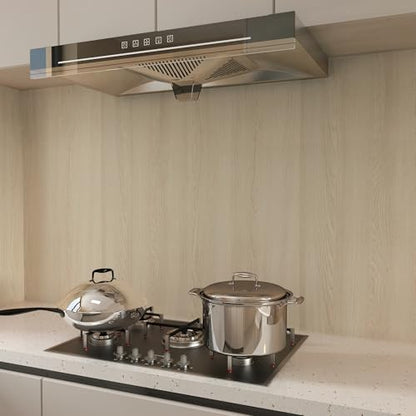 Boobest 157x 31 Inch Wide Thick Wood Grain Wallpaper Peel and Stick Beige Cherry Wood Contact Paper Waterproof Removable Faux Wood Stickers for Furniture Kitchen Bedroom Bathroom Decorative Vinyl Film - size: 31.5" x 157.5"