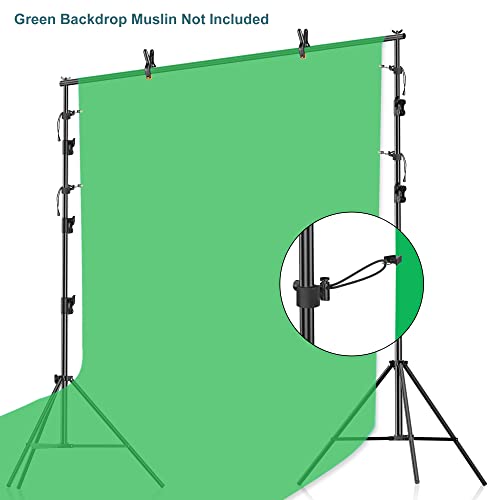 FUDESY Photo Video Studio 10 x 10Ft Heavy Duty Adjustable Backdrop Stand,Background Support System for Photography with Carry Bag, 6 Pcs Clip Clamps