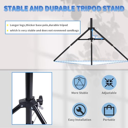 Backdrop Stand, 8.5x10ft(2.6x3m) Photo Studio Adjustable Background Stand Support Kit with 5 Crossbars, 6 Backdrop Clamps and and Carrying Bag for for Photo Video Shooting, Parties, Wedding - size: 8.5x10ft Backdrop Stand