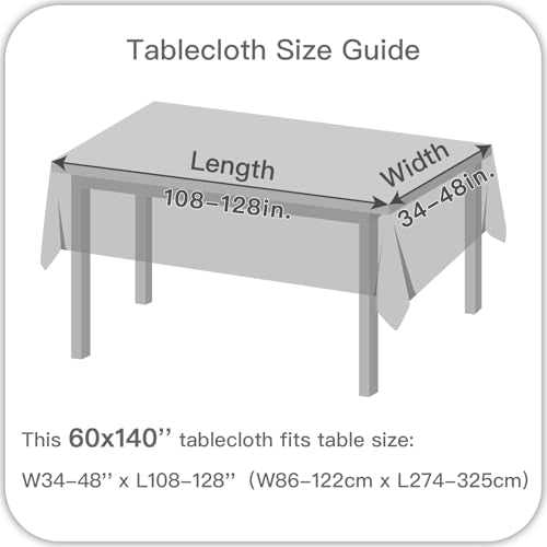 maxmill Rectangular Tablecloth Linen Texture Stain Proof Waterproof Wrinkle Free Spillproof Washable Fabric Table Cloth Farmhouse Tablecloths for Dining Room Party Holiday, 60 x 140 Inch, Sage Green - color: Sage Green, size: 140" x 60" (Rectangular)
