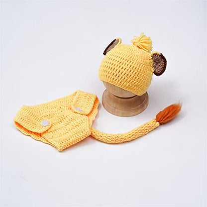 Zeroest Newborn Photography Props Outfits, Crochet Lion Sets for Baby photoshoot Infants Girl Boy Picture Photo Costume