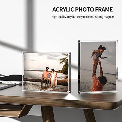 Sezanrpt 8.5''x11'' Acrylic Picture Frame, Perspex Photo Frame for Wedding Pictures, Tabletop Freestanding Certification Frame 12mm + 12mm - size: 8.5'' x 11''