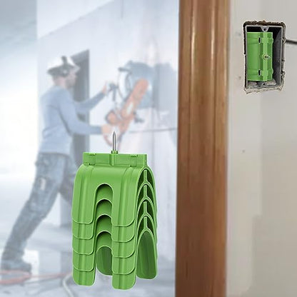 Sumnacon 5 Pcs Outlet Marker for Drywall Installation Drywall Marking Tool for Electrical Outlets, Electric Wire Protection Made, Green (Green)
