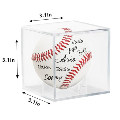 Acrylic Baseball Case for Display, UV Protected Baseball Display Cube, Autographed Baseball Clear Display Case, Baseball Display Case for Memorabilia Baseball (1 PC) (Pack of 2) - size: 1 PC (Pack of 2)