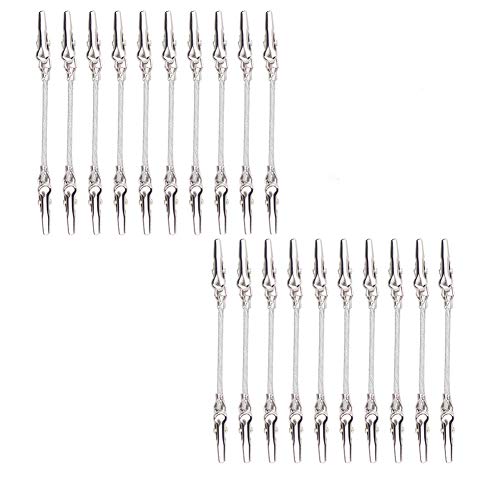 20 Pieces Double Head Alligator Clip Photo Holders Metal Wire Pictures Memo Note Clips Clamps