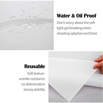 Diffusion Film Filter Sheet 6 Packs Kit 15.7x19.6inches/ 40x50cm Lighting Gel Diffuser Roll Photography Video for Led Flash Strobe Light