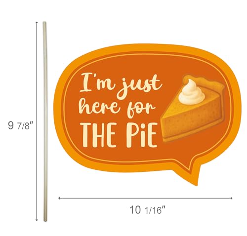Pumpkin Fall Photo Booth Props – 12 Funny Autumn Signs for Harvest Festival, Pumpkin Patch, Thanksgiving & Fall Party Decoration Kit - style: Pumpkin