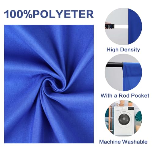 GFCC Royal Blue Backdrop Background - 10ftx10ft Blue Photo Backdrop for Photoshoot Photography Background Screen Video Recording Curtain - color: Royal Blue, size: 10ftx10ft