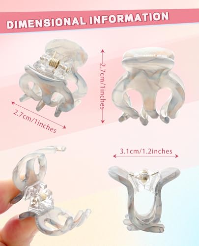 Claw Hair Clips Jaw Clamps - 12PCS Small Hair Claw Jaw Clamp for Thin Hair Styling Accessories Classic Hair Clamp for Women Girls (Sequins(Octopus)) - color: Sequins(Octopus)