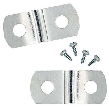 3/8" Depth Flat Offset Mounting Canvas Clips for Picture Framing Pack of 10 Plus #6 X 3/8" Pan-Head Screws Included - color: 10, size: 3/8 Inch