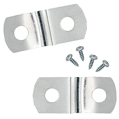 3/8" Depth Flat Offset Mounting Canvas Clips for Picture Framing Pack of 10 Plus #6 X 3/8" Pan-Head Screws Included - color: 10, size: 3/8 Inch