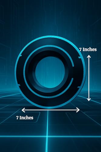 Futuristic Identity Disk Display with Stand Inspired by Tron Disc