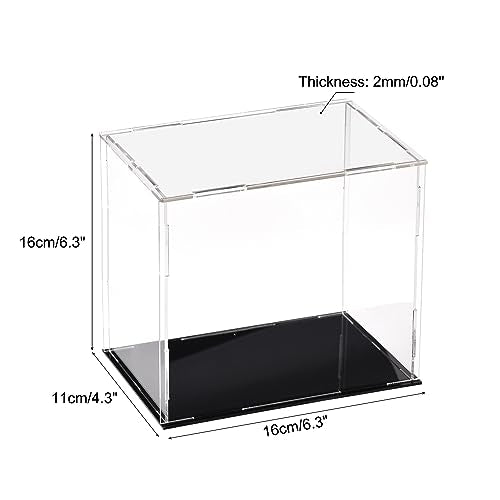 uxcell Acrylic Clear Display Case Box Dustproof Protection Showcase Cube Collectibles Show Box 5.9x3.9x5.9inch - size: 5.9x3.9x5.9 inch