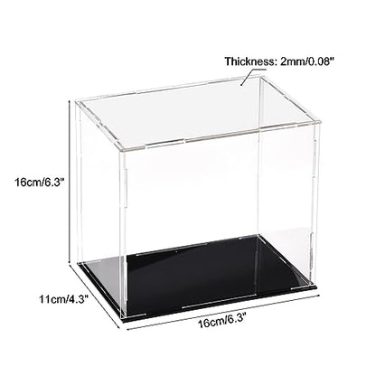 uxcell Acrylic Clear Display Case Box Dustproof Protection Showcase Cube Collectibles Show Box 5.9x3.9x5.9inch - size: 5.9x3.9x5.9 inch