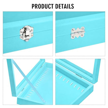 Vicoter Velvet Necklace Display Jewelry Tray 20 Hook Necklace Tray Necklace Pendant Jewelry Tray for Women and Girls - color: Light Blue, size: 20 Hook