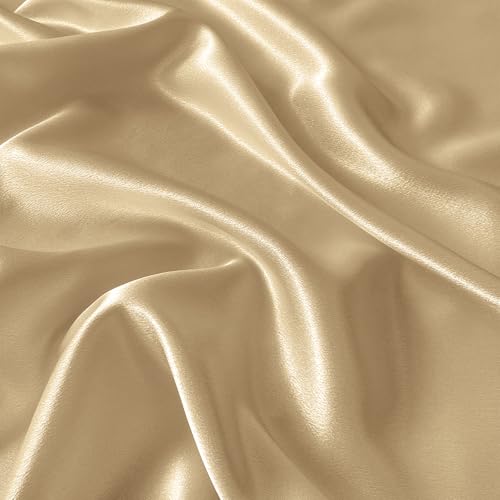 RUDONG M Satin Photography Backdrop 3.3x2.5ft - Wrinkle-Free Silky Fabric Background for Jewelry/Cosmetics/Flat Lay/Studio, Beige Backdrop Cloth (100x75cm) - color: Beige