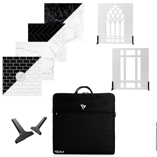 V-FLAT WORLD The Duo Board Background Kitchen Kit, 4 x Duo Boards (24"x24") - 2 x Shadow Boards - Duo Legs and Carry Bag Included - size: Kitchen Kit of 4 - 24 x 24 inches